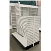 Image 1 : Large Slatwall retail unit w/hooks (approx. 74in W 85in H 35in D - excellent condition - Madix brand
