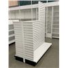 Image 2 : Large Slatwall retail unit w/hooks (approx. 74in W 85in H 35in D - excellent condition - Madix brand
