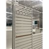 Image 3 : Large Slatwall retail unit w/hooks (approx. 74in W 85in H 35in D - excellent condition - Madix brand
