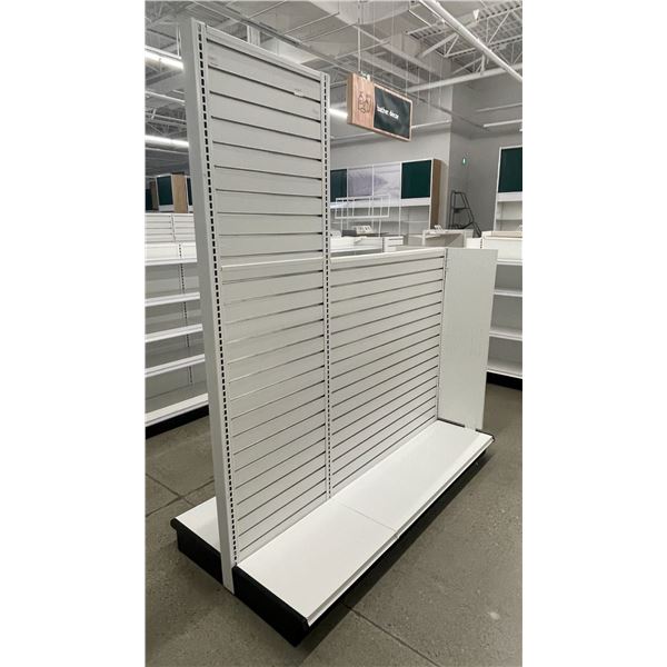 Large Slatwall retail unit (approx. 74in W 85in H 35in D - excellent condition - Madix brand) BIDDER