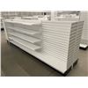 Image 3 : 5 tier retail shelving double-sided gondola with single end cap (approx. 163in W 55in H (73in w/sign