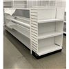 Image 1 : 4 tier retail shelving double-sided gondola with single end cap (approx. 168in W 55 1/2 H (66in H w/