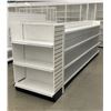 Image 2 : 4 tier retail shelving double-sided gondola with single end cap (approx. 168in W 55 1/2 H (66in H w/