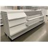 Image 4 : 4 tier retail shelving double-sided gondola with single end cap (approx. 168in W 55 1/2 H (66in H w/