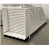 Image 2 : 3 tier retail shelving double-sided gondola with single end cap (only one side has shelves - approx.