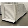 Image 2 : 3 tier retail shelving double-sided gondola with single end cap (only one side has shelves - approx.