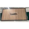 Image 1 : Large bath store sign (approx. 13ft W 76in H 2in D) BIDDERS ARE RESPONSIBLE FOR ALL COSTS ASSOCIATED