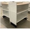 Image 2 : 3 Tier retail double-sided gondola with single end cap (approx. 73in W 55in H 50in D - excellent con