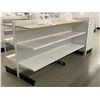 Image 3 : 3 Tier retail double-sided gondola with single end cap w/approx. 6 display stands(approx. 122in W 55