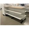 Image 4 : 3 Tier retail double-sided gondola with single end cap w/approx. 6 display stands(approx. 122in W 55