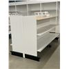 Image 3 : 3 Tier retail double-sided gondola w/approx. 3 display stands (approx. 98in W 55in H 43in D - excell