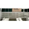 Image 1 : 8 rows of multi (approx. 37 shelves) tier retail shelves w/4 multi power plugs (approx. 32ft 148in H