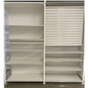 Image 2 : 2 rows of 4 & 5 tiered retail shelves with Slatwall (approx. 97in W 148in H 26in D - excellent condi