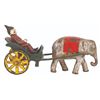 Image 1 : A Cast Iron Elephant and Clown Carriage.