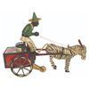 Image 1 : A Lehmann Dare Devil Zebra Cart Wind-Up Tin Toy.