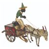 Image 2 : A Lehmann Dare Devil Zebra Cart Wind-Up Tin Toy.
