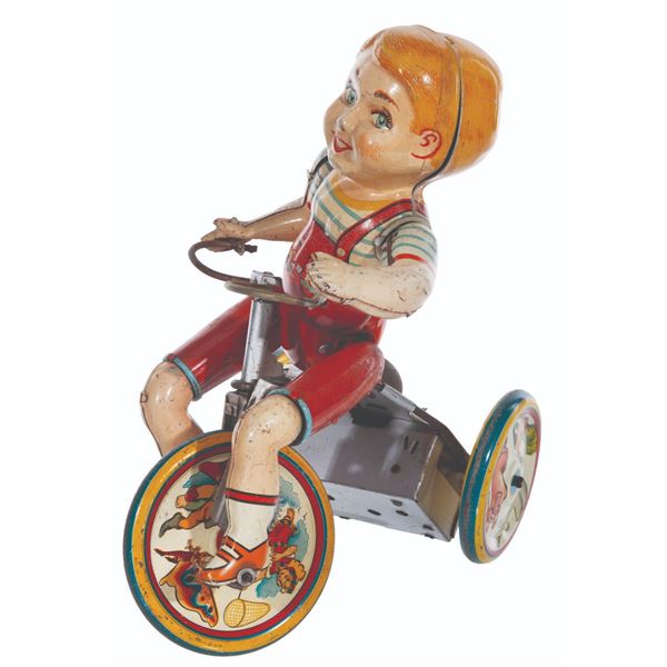 A Kiddy Cyclist Wind-Up Toy.