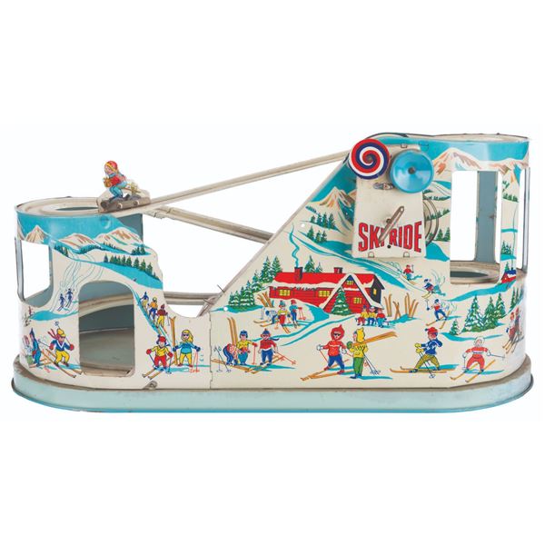 A Chein Ski Ride Wind-Up Tin Toy.