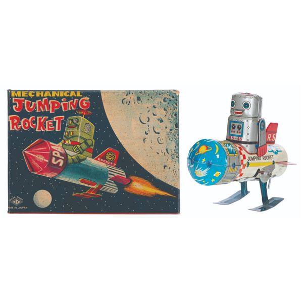 A Mechanical Jumping Rocket Toy.
