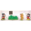 Image 1 : A Set of Mickey, Minnie, and Pluto Lead Figures.