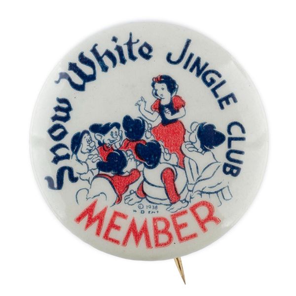 A Snow White Jingle Club Pinback Button.