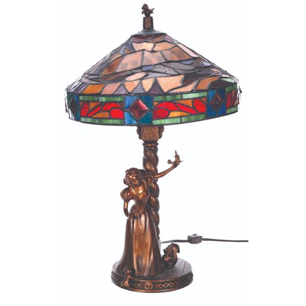 A Snow White Stained Glass Lamp.
