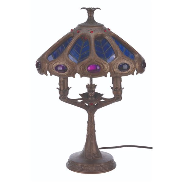 An Evil Queen Stained Glass Lamp.