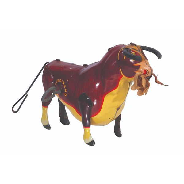 A Ferdinand the Bull Wind-Up Tin Toy.