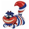 Image 1 : An Orange and Blue Cheshire Cat Vinyl Figure.