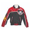 Image 1 : A Mickey Inc. Red, White, and Black Leather Jacket.