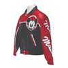 Image 3 : A Mickey Inc. Red, White, and Black Leather Jacket.