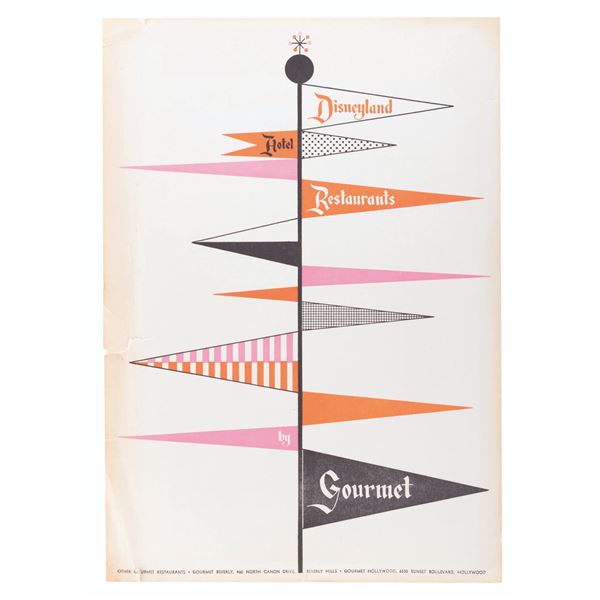 A 1956 Disneyland Hotel Lunch Menu.