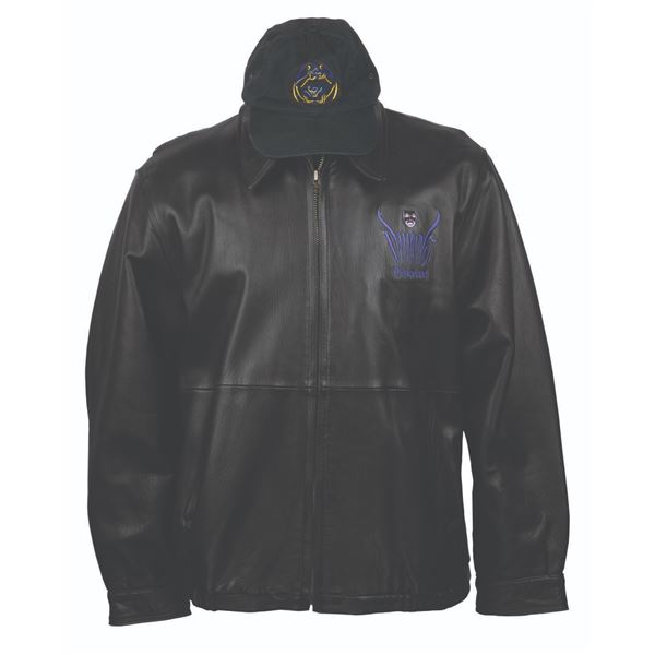 A Divas and Villains Event Jacket and Cap.