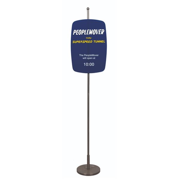 A PeopleMover Opening Time Replica Sign.