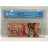 Image 1 : 2012 Bank of Canada 50 Dollar Note SN GHG8556558 Wilkins-Poloz