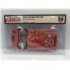 Image 1 : 2012 Bank of Canada 50 Dollar Note SN GHK1231065 Wilkins-Poloz