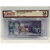 Image 1 : 2017 Bank of Canada 10 Dollar Note SN CDA8538147 Wilkins-Poloz