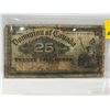 Image 1 : 1900 Dominion of Canada 25 Cent Note SN N/A Boville
