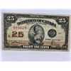 Image 1 : 1923 Dominion of Canada 25 Cent Note SN 095020 McCavour-Saunders