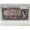 Image 1 : 1954 Bank of Canada 10 Dollar Devil's Face Note SN A/D6670529 Coyne-Towers