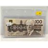 Image 1 : 1988 Bank of Canada 100 Dollar Note SN BJL1097155 Knight-Theissen