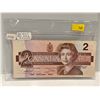 Image 1 : 1986 Bank of Canada 2 Dollar Note SN EGK0773770 Theissen-Crow