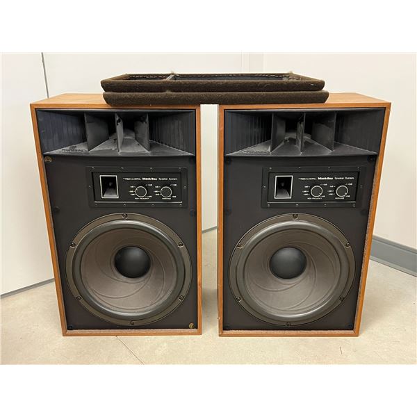 Vintage Realistic Mach One Floor Speakers - Not tested Approx: 17.25x11.5" & 28.25"T