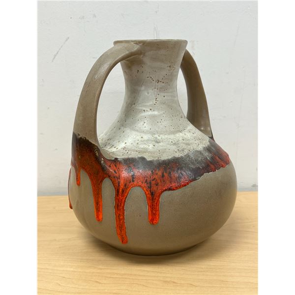 Mid Century Roger's Collection Double Handled Art Pottery Vase - Approx: 10"T 9"W
