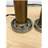 Image 2 : Repurposed Metal Bearing / Pipe Table Lamps - Working 9.5 & 10.5" as pictured, see photos