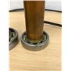 Image 3 : Repurposed Metal Bearing / Pipe Table Lamps - Working 9.5 & 10.5" as pictured, see photos