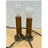 Image 5 : Repurposed Metal Bearing / Pipe Table Lamps - Working 9.5 & 10.5" as pictured, see photos