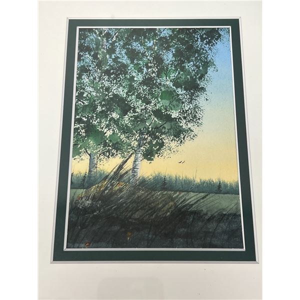 Original Thomas Chan (Winnipeg) Watercolour - Frame: 9.5x11.5" - see all photos