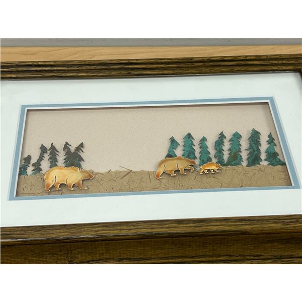 Kent Olinger 3D Metal Framed Art Piece - Frame: 14x9" see all photos