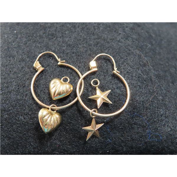 10K Yellow Gold interchangeable earrings